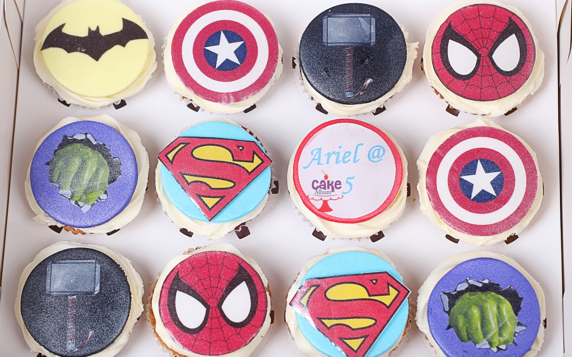 Ariel Superhero Cupcakes