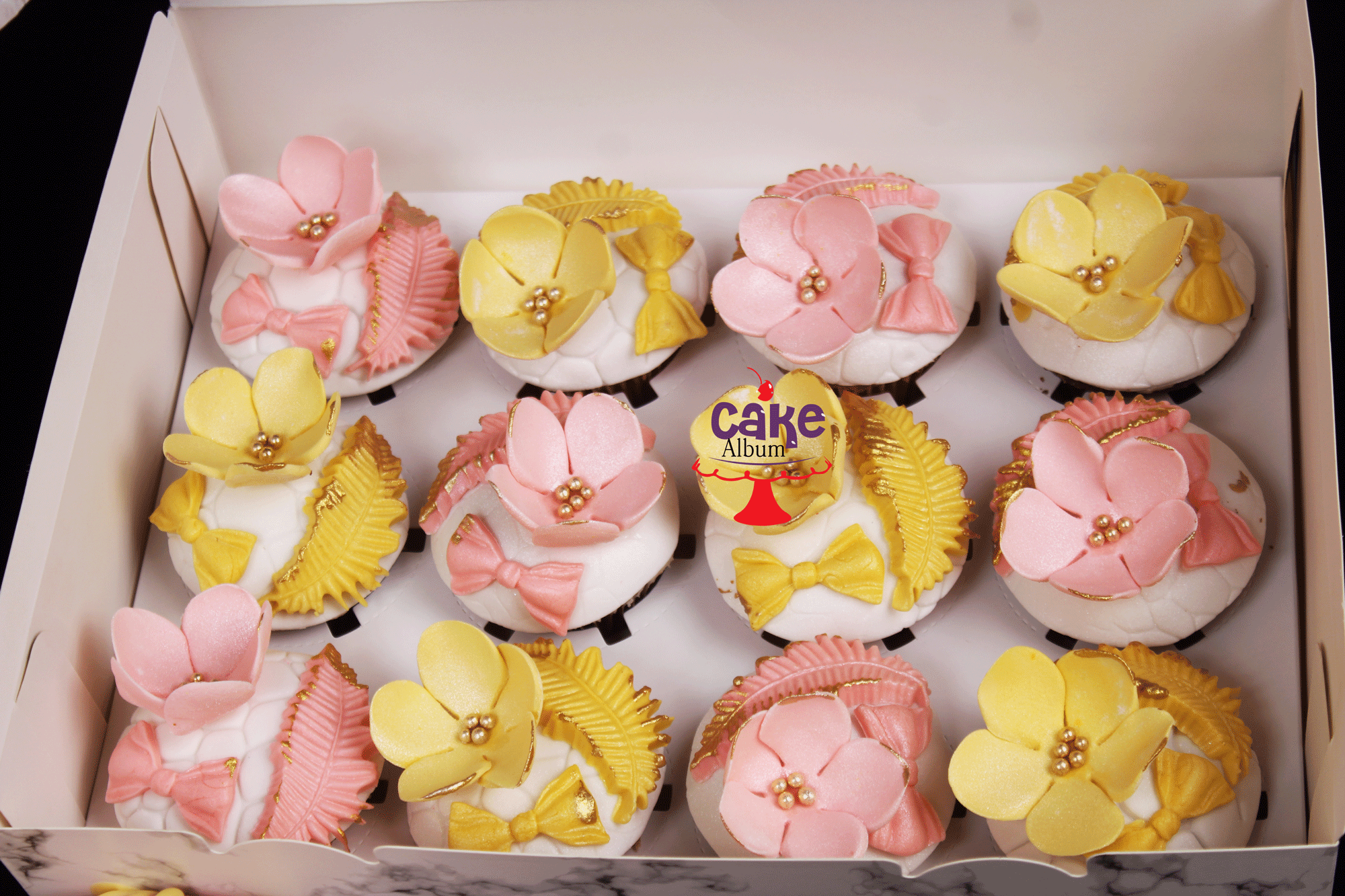 Pastel Floral Fondant Cupcakes