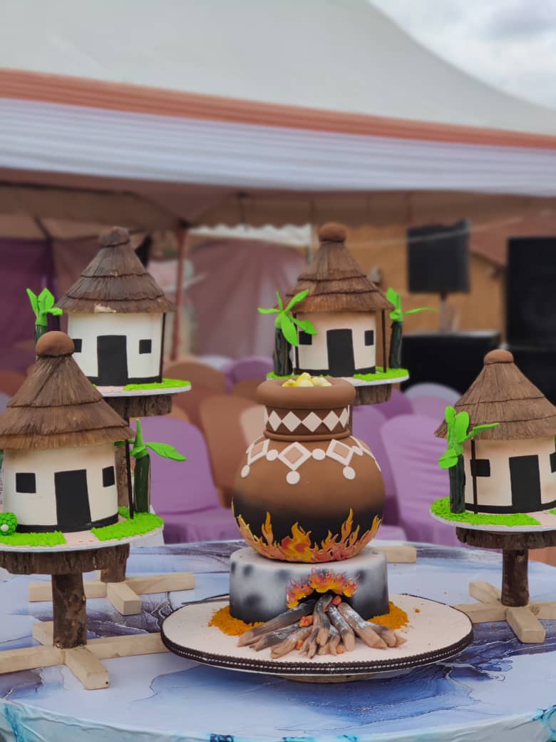 Village Huts & Fireplace