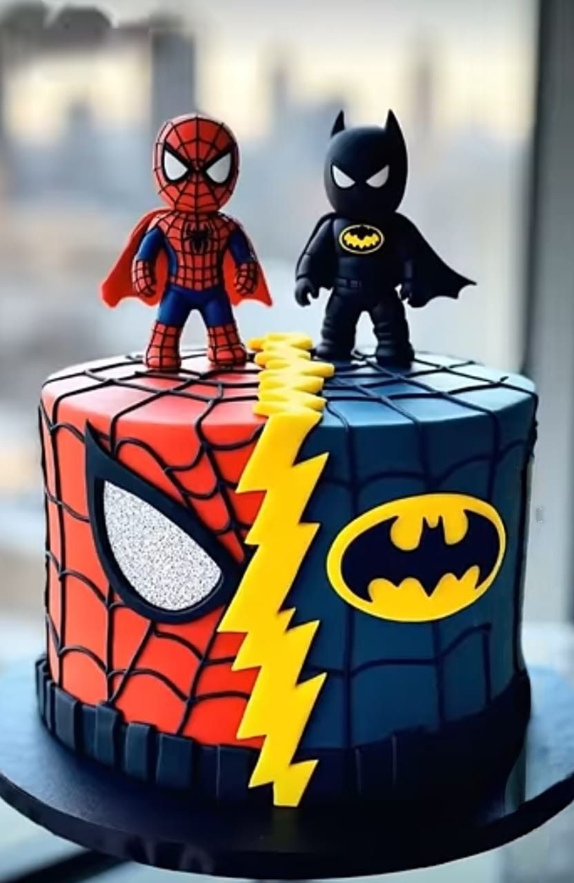 Spider-Batman Cake