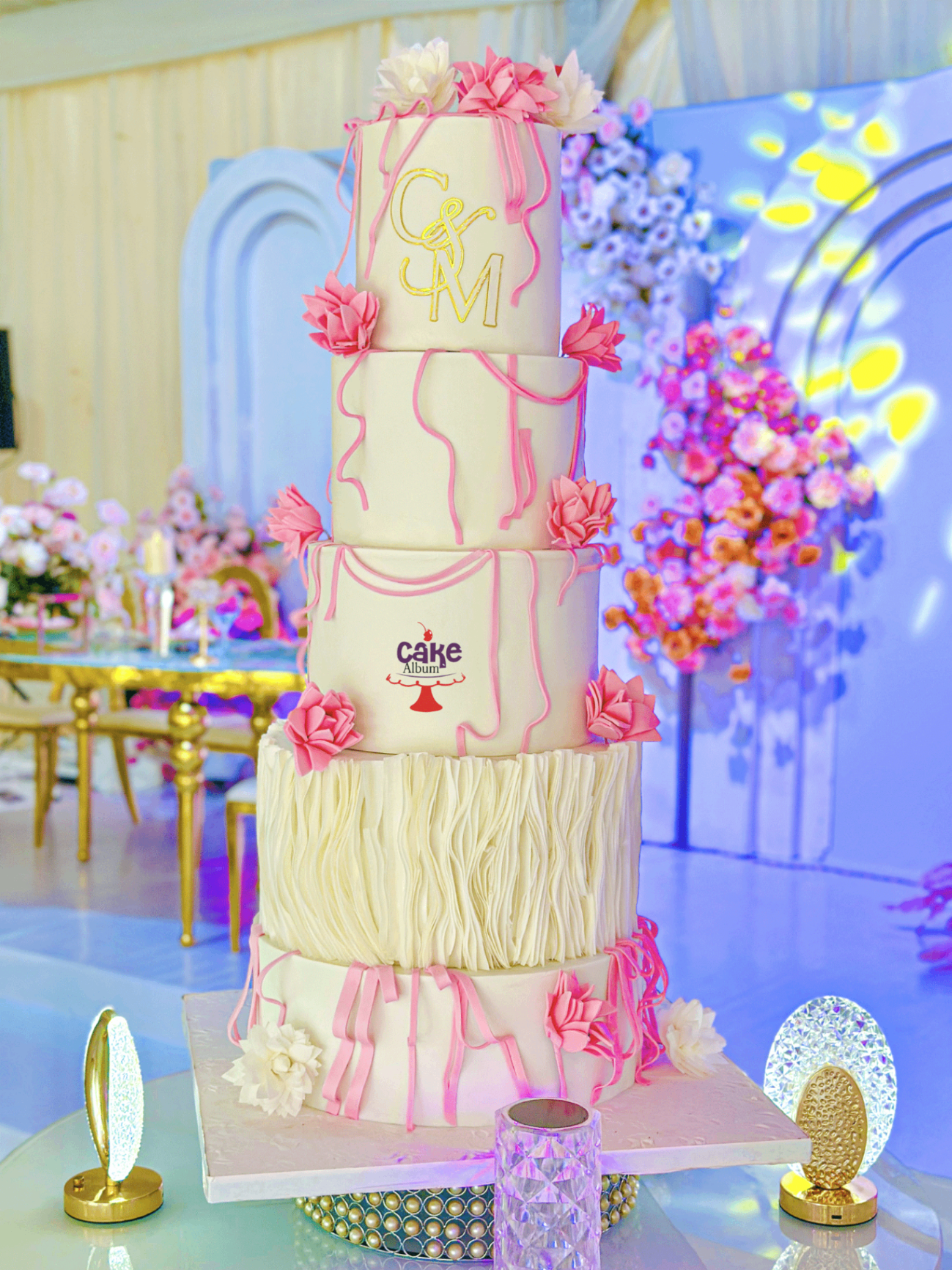 C&M Pink Drip Monogram
